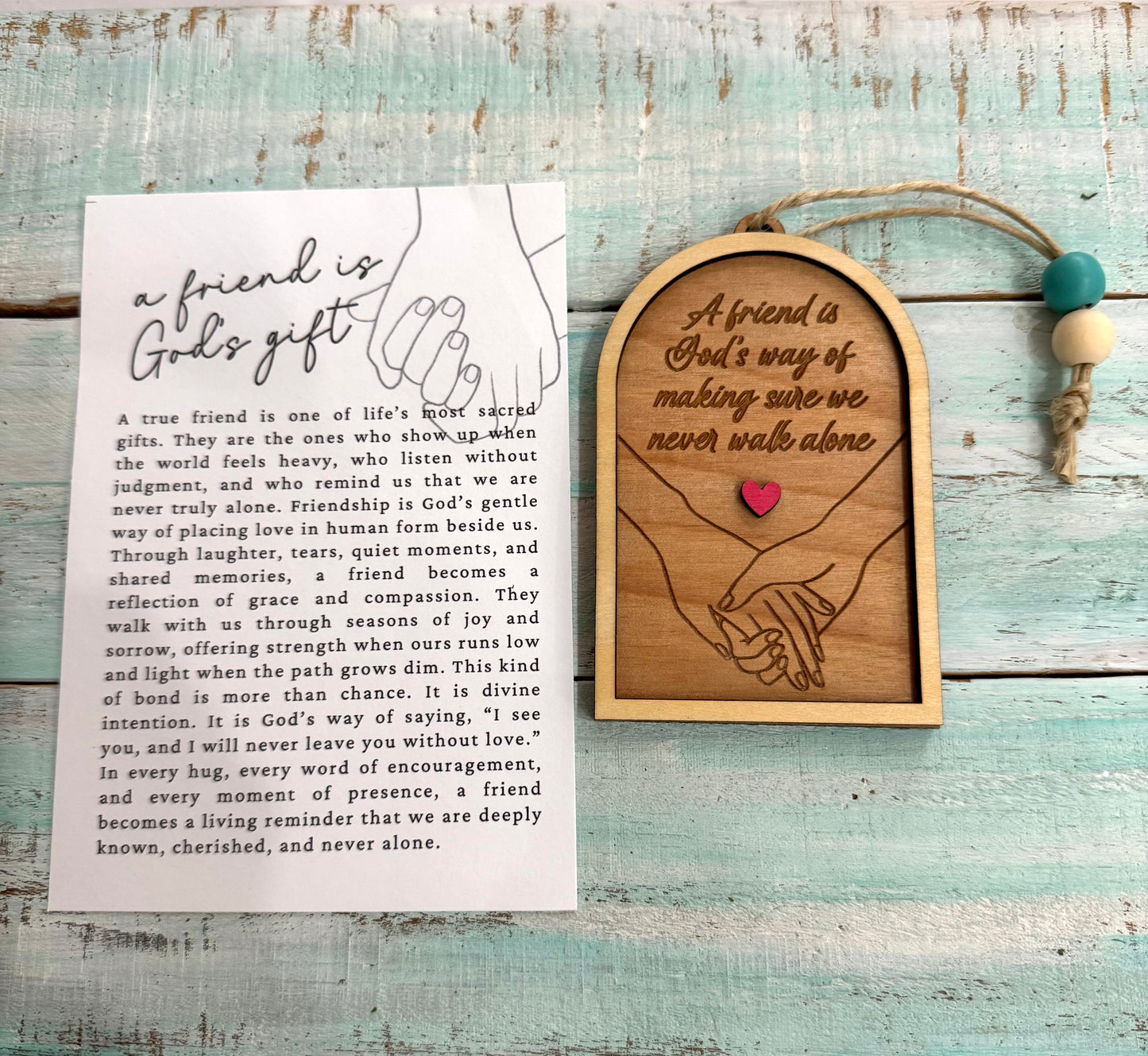 a friend is God's gift, Story Card