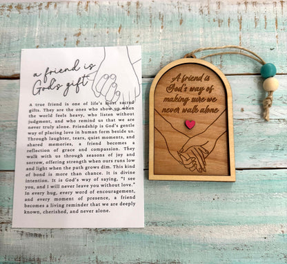 a friend is God's gift, Story Card