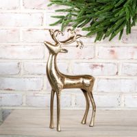 14" Gold Standing Deer