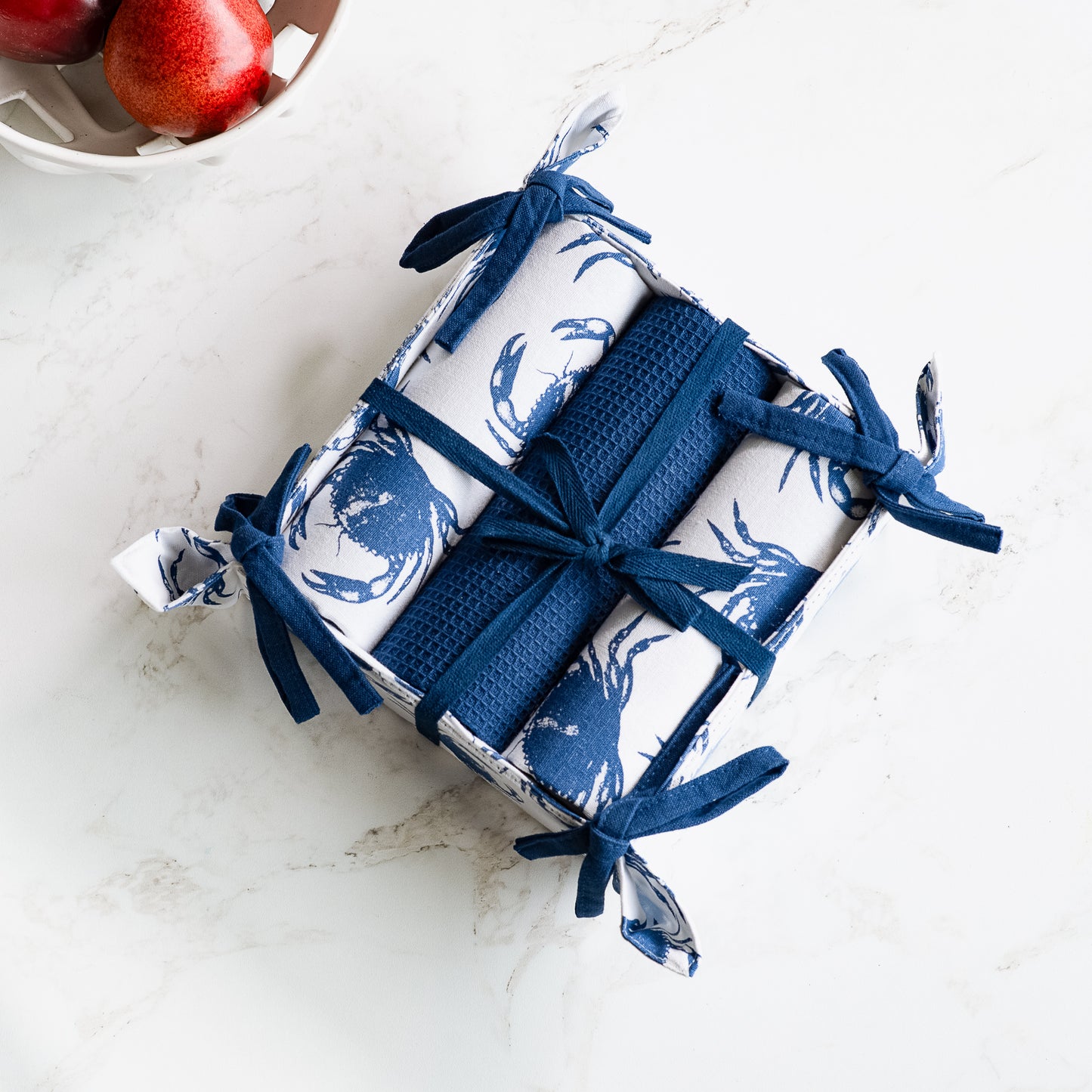 3 Piece Blue Crab Towel Gift Set