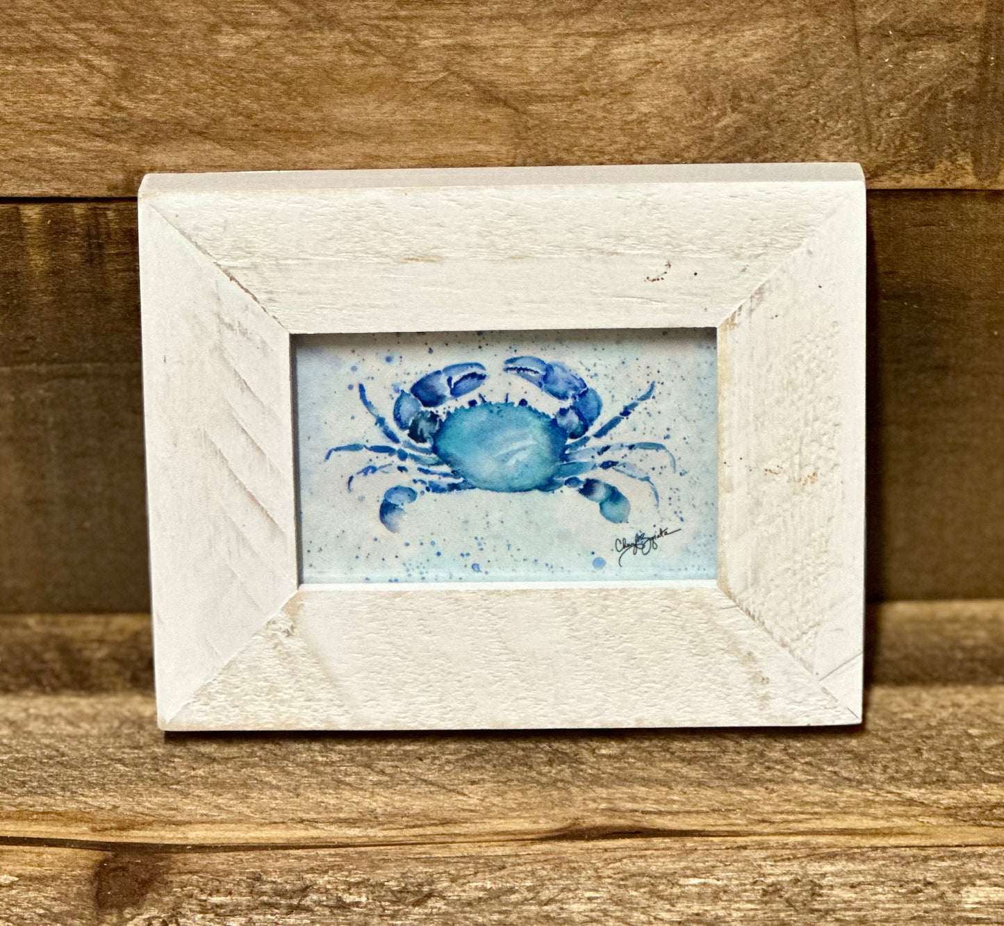 Speckled Crab Mini in White Frame