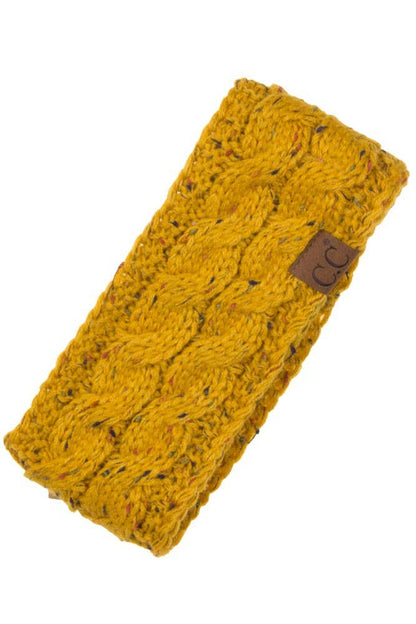 Burgundy Chunky Knit Confetti Sherpa Lined Headband