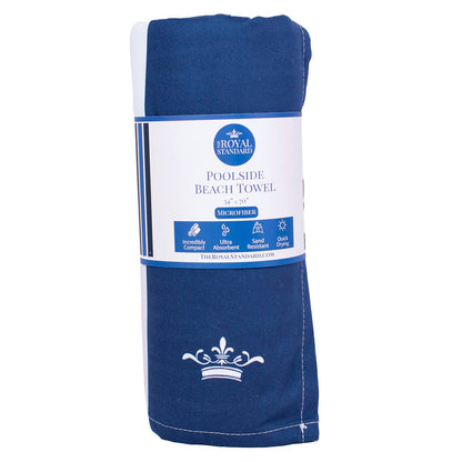 White/Navy/Sapphire Poolside Beach Towel