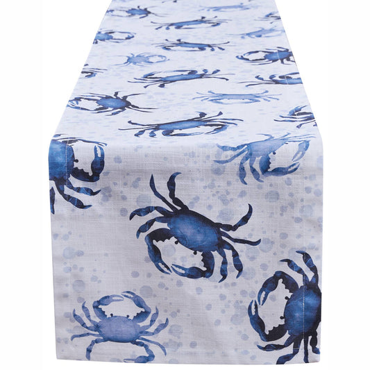 Blue Crab Table Runner 72" L