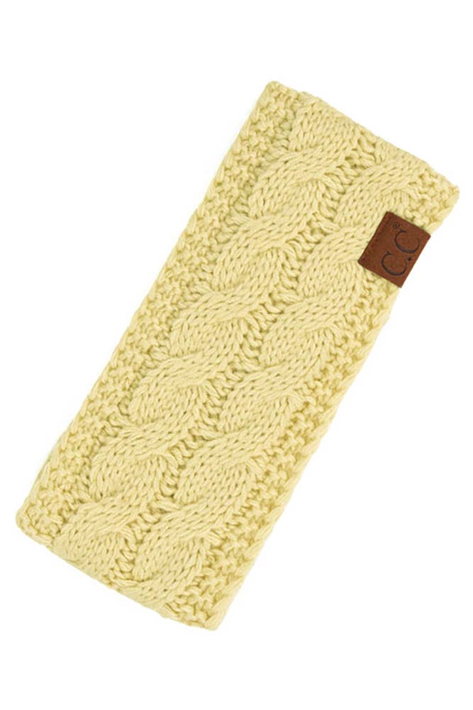 Camel Cable Knit Solid Headband