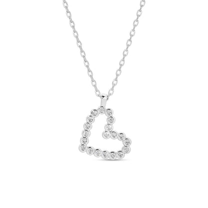 Delicate CZ Heart Pendant