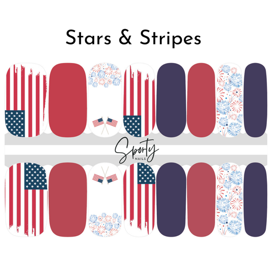 Stars & Stripes USA Olympic Nail Wrap | Nail Polish Strips