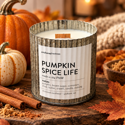 Pumpkin Spice Life | Cozy Fall Pumpkin Wood Wick Candle: 10oz