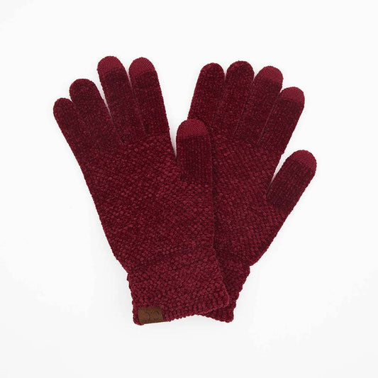 Burgandy C.C Eco Friendly Chenille Gloves