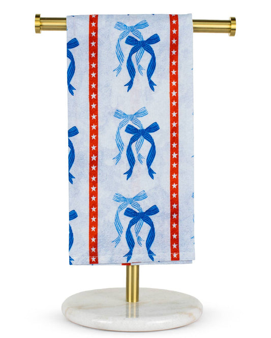 Liberty Bow Hand Towel   Red/White/Blue   20x28