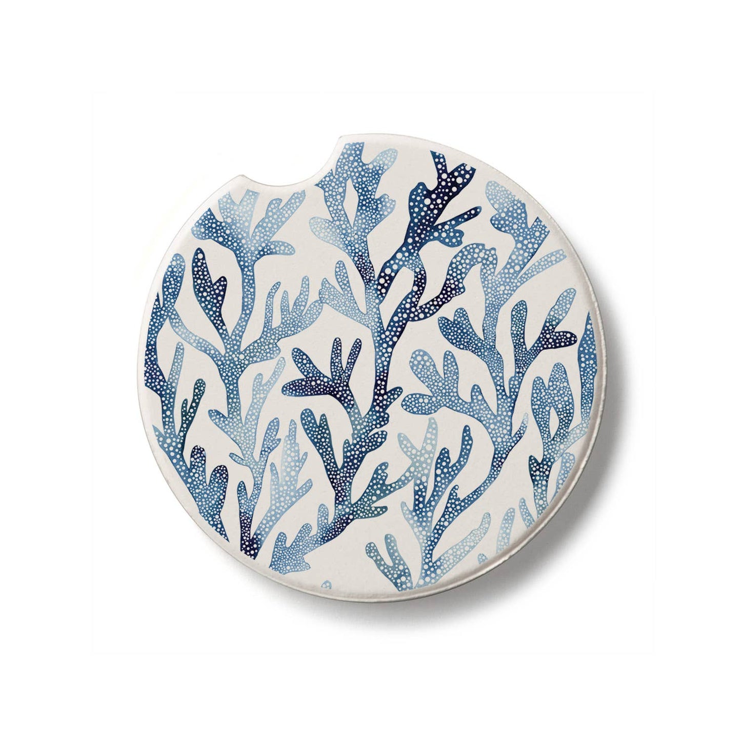 "Ocean Coral" Absorbent Stone Car Coaster 1pk