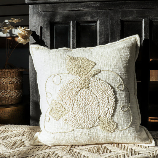 20x20 Pumpkin Pillow w/Border Stitching