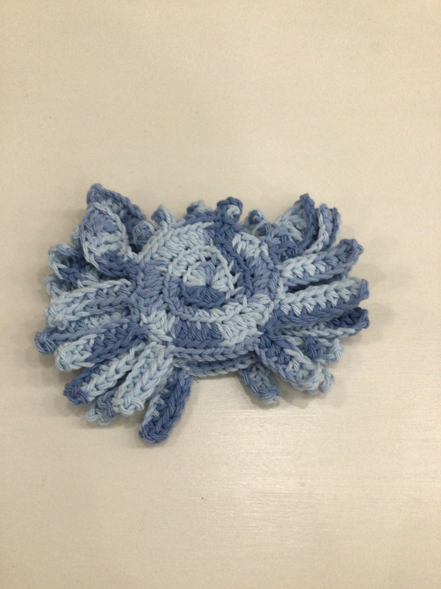 Hand Crocheted Set Of 4 Crab Coasters