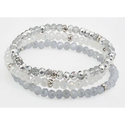 Kids Crystal Girls Stretch Bracelets, Set 3