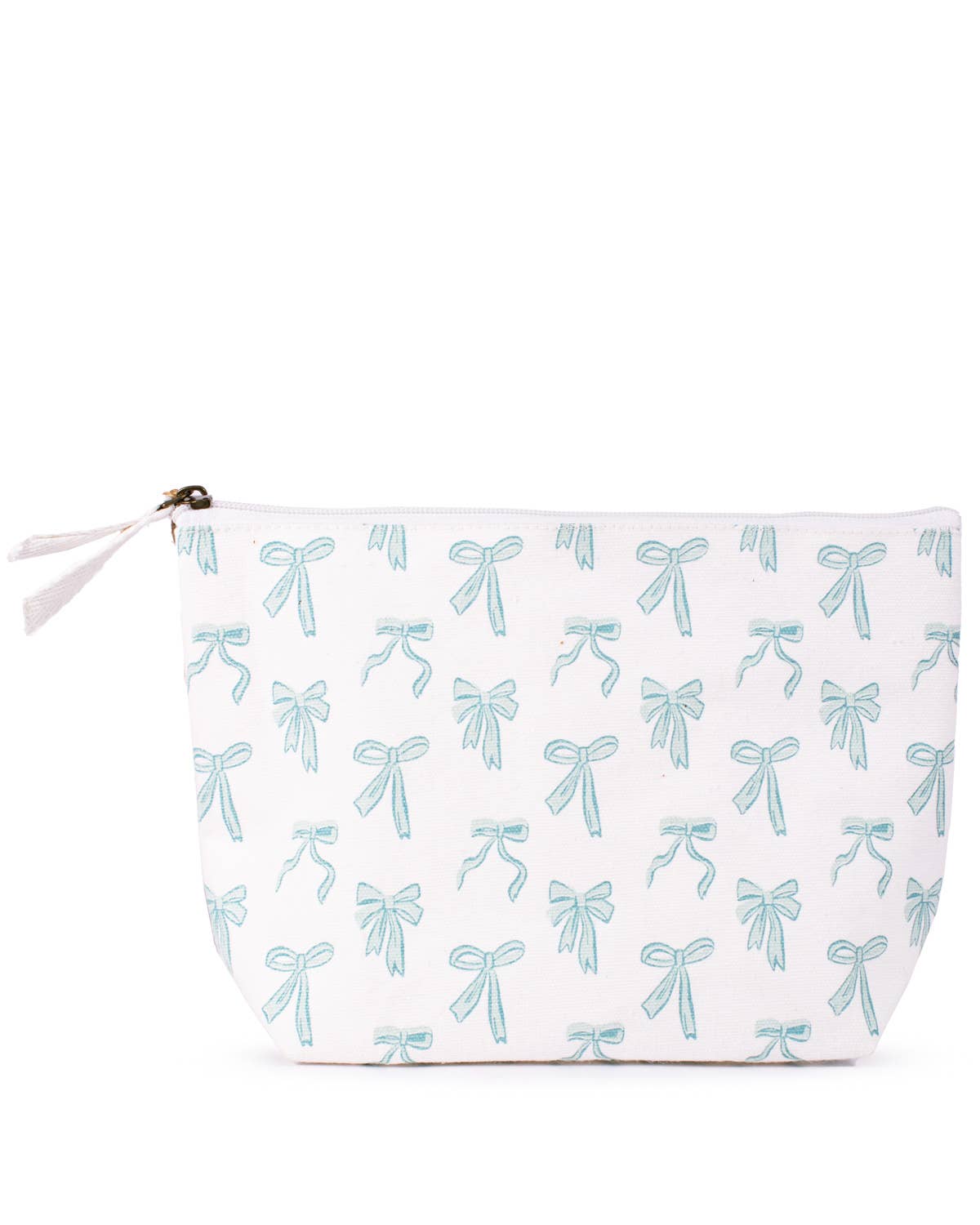 White/Light Blue Hannah Bow Cosmetic