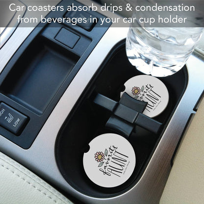 "Favorite Aunt" Absorbent Stone Car Coaster 1pk