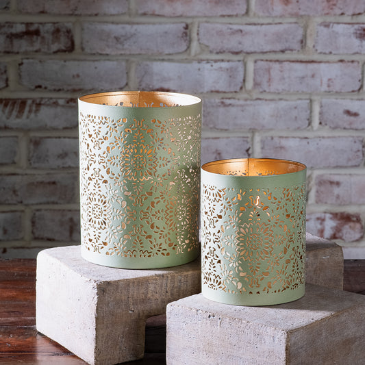 Lt. Green Deco Lantern Can