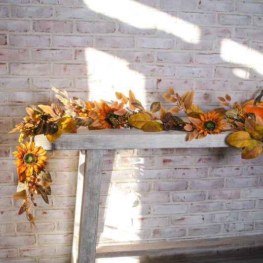 63" ORANGE SUNFLOWER GARLAND