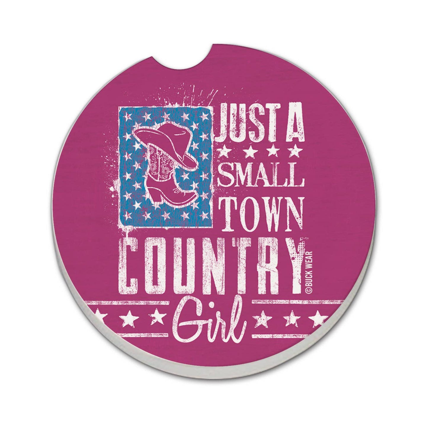 "Country Girl" Absorbent Stone Car Coaster 1pk