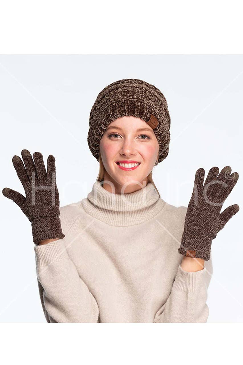 Mustard C.C Eco Friendly Chenille Gloves