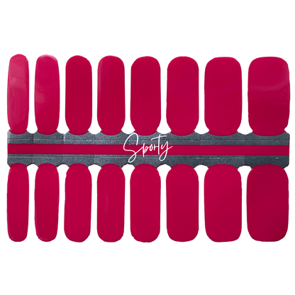 Raspberry Nail Wrap | Red Nail Polish Sticker | Home Mani