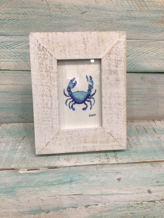 Blue Crab Mini Art by Norah Marie