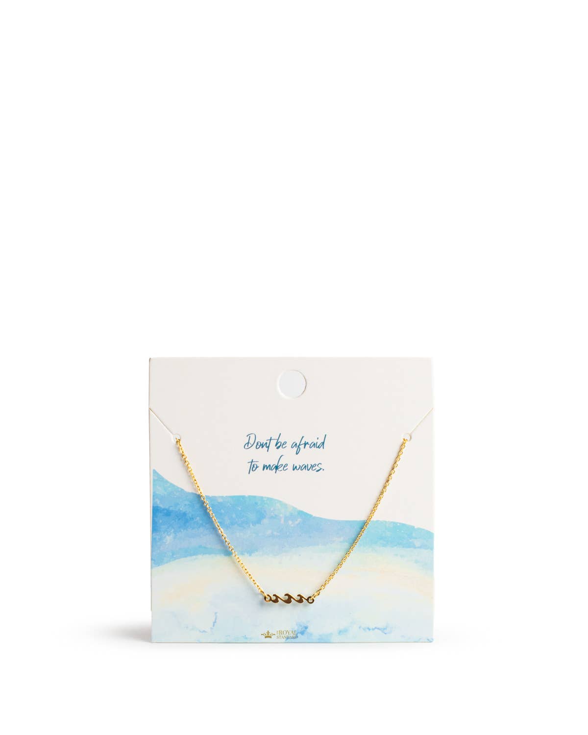 Make Waves Necklace   Gold   15"+3"