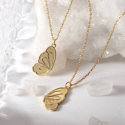 Be Connected - Pair of Butterfly Halves Friendship Necklaces