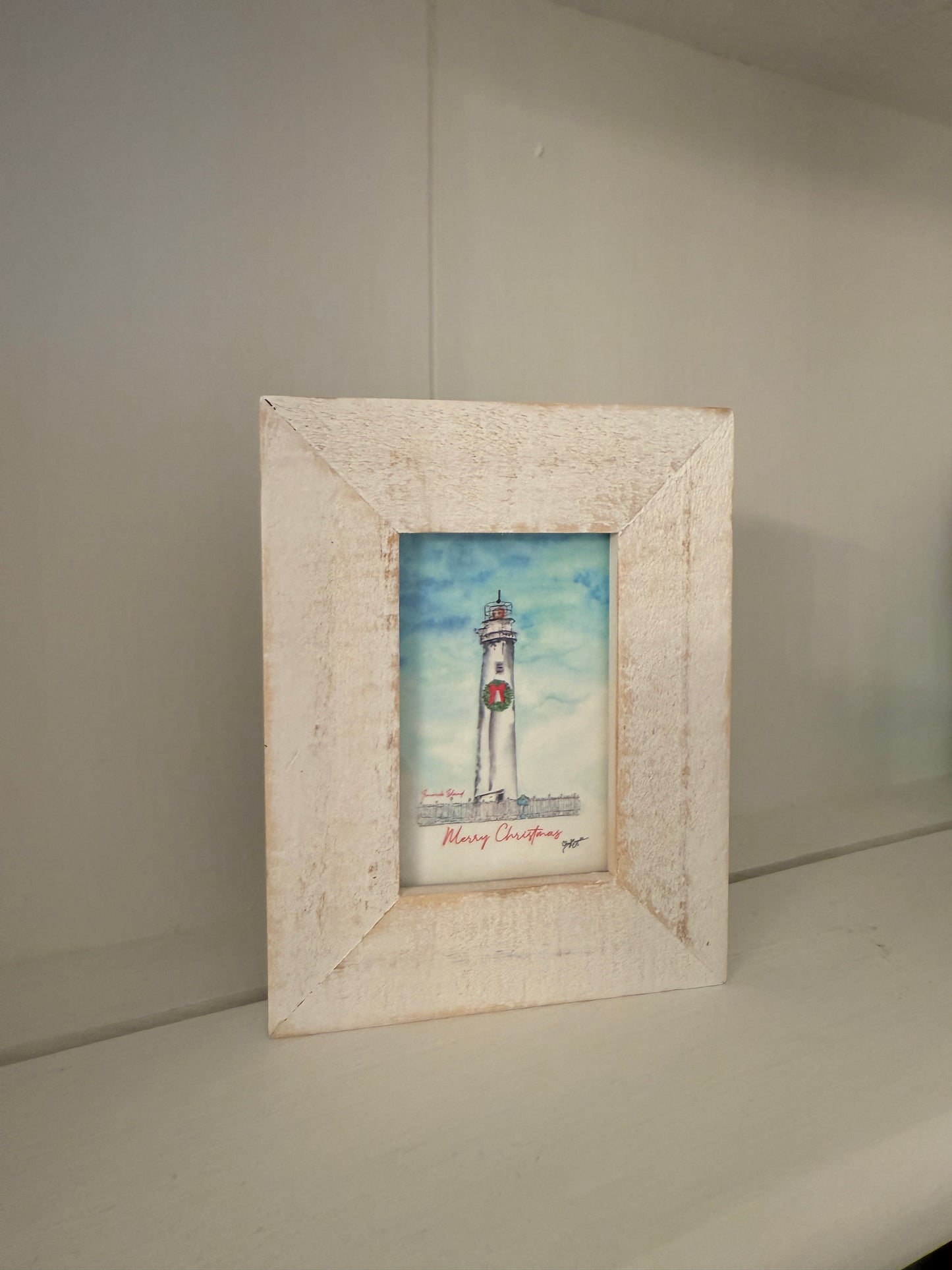 FI Lighthouse w/Wreath Mini Art by Cheryl Zapata