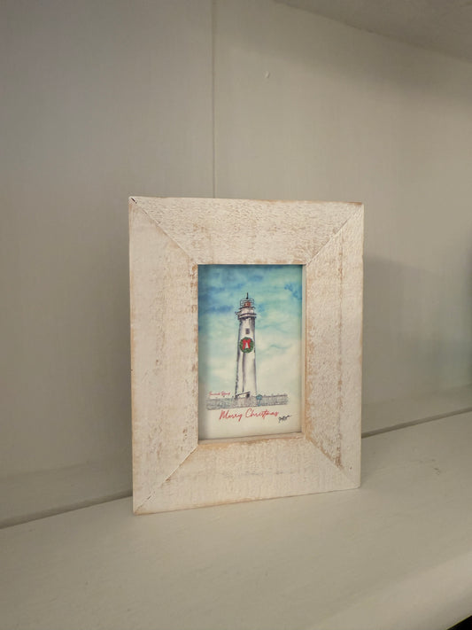 FI Lighthouse w/Wreath Mini Art by Cheryl Zapata