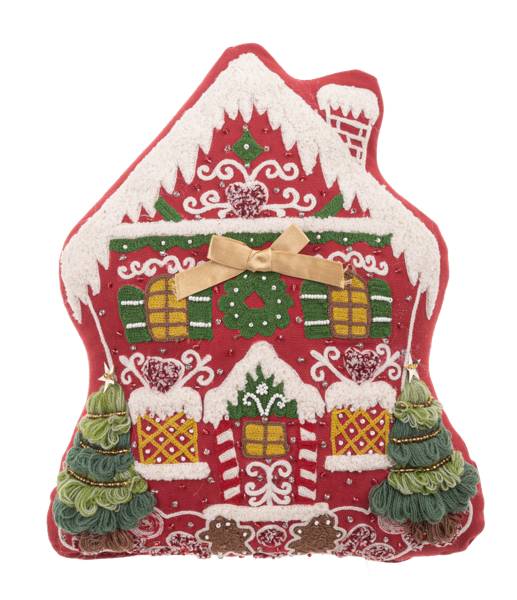Woven Santa Workshop Pillow