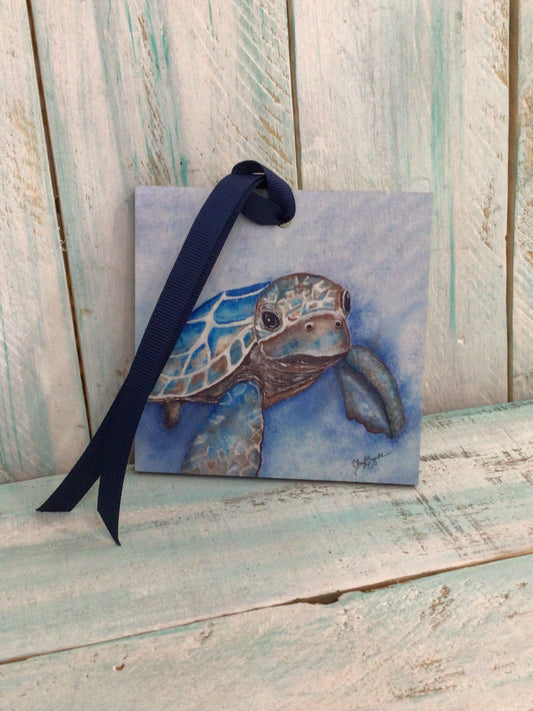 Baby Turtle Drift Wood Ornament