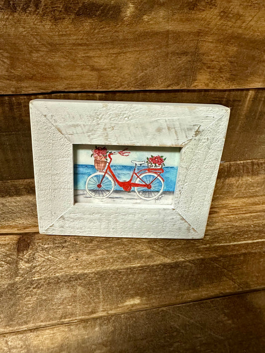 Red Bike Flowers Mini