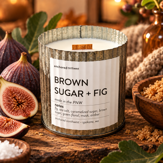 Brown Sugar + Fig | Cozy Wood Wick Candle: 10oz