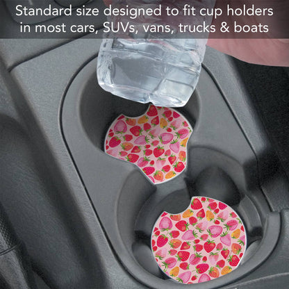 "Berry Sweet" Absorbent Stone Car Coaster 1pk