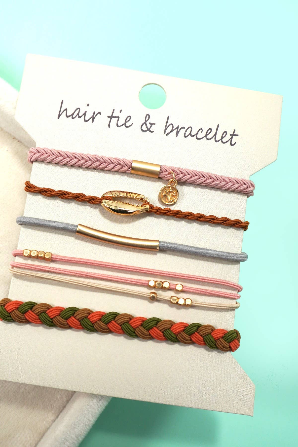 BOHO DUAL FUNCTION KNOT BRACELET HAIR TIES PUKA