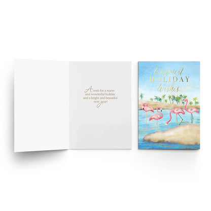 Festive Flamingos Boxed Holiday Cards