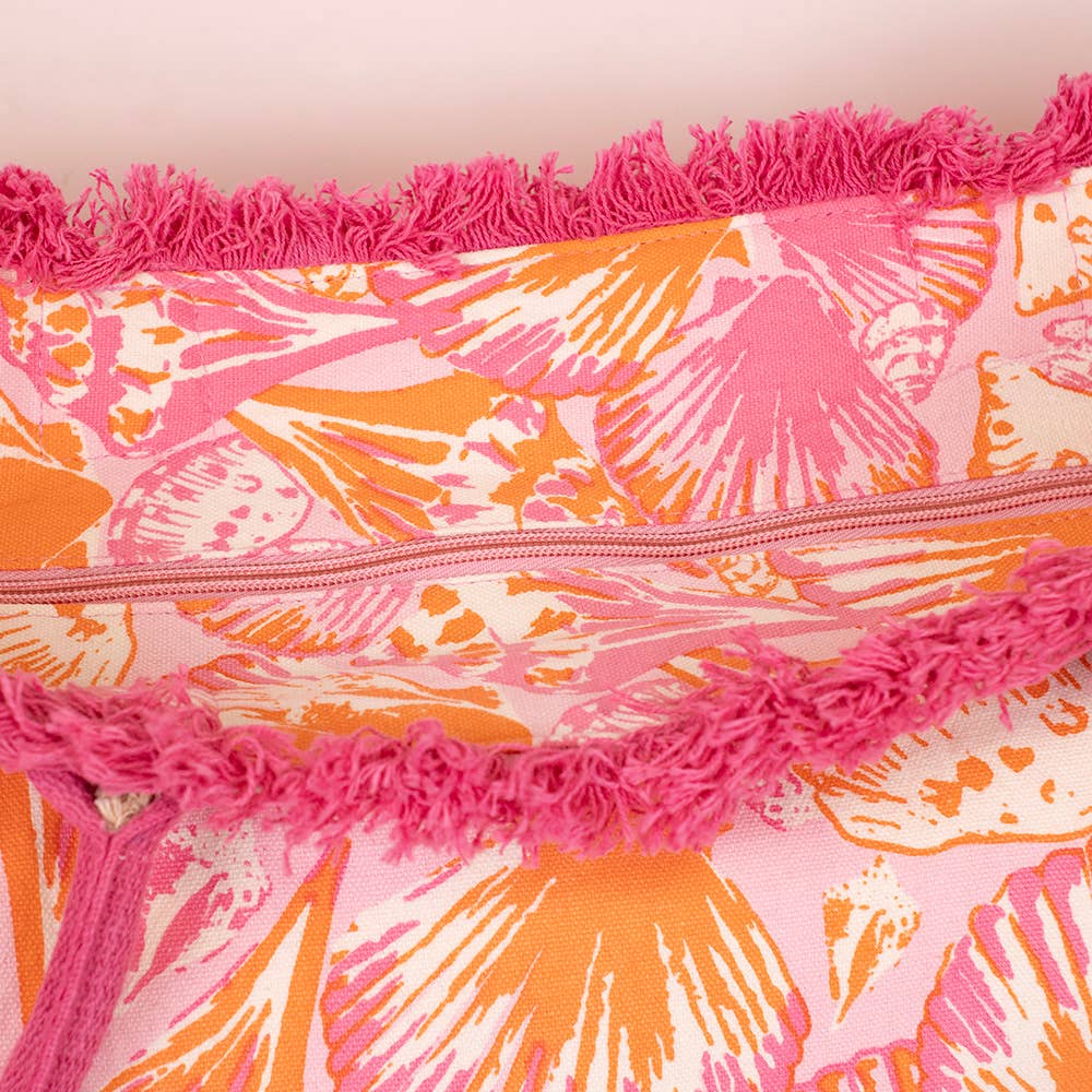Sanibel Fringe Tote Pink/Apricot/Blossom