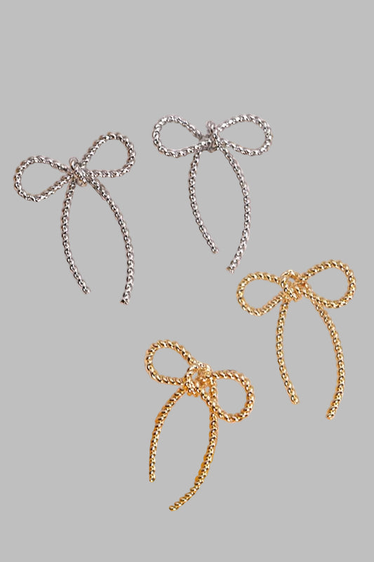 Rope Bow Stud Earring