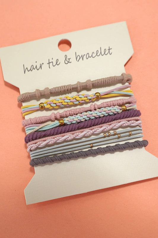 Pastel BOHO DUAL FUNCTION KNOT BRACELET HAIR TIES