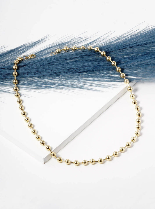 Gold 18K Gold Dipped 18 Inch Ball Chain Necklace