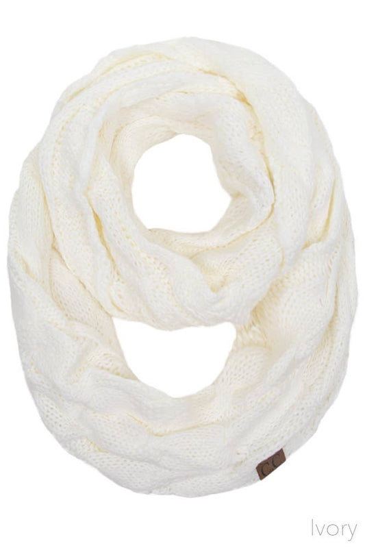 Ivory Knitted Scarf