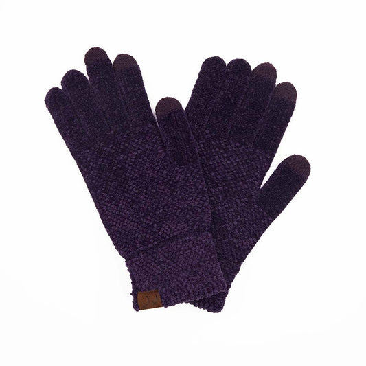 Purple C.C Eco Friendly Chenille Gloves
