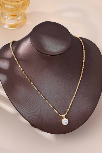 Rhinestone Zircon Statement Bold Pendant Necklace