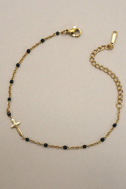 Beaded Cross Bracelet