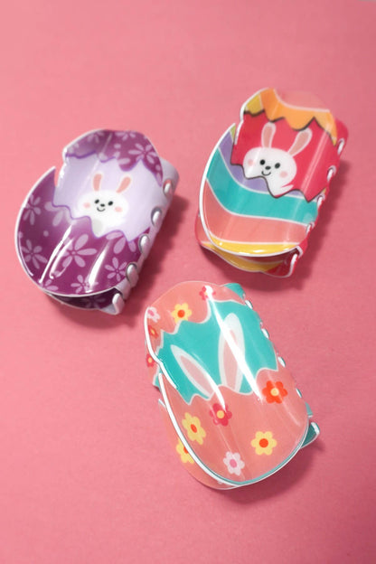 Easter Egg Bunny Hair Claw Clips