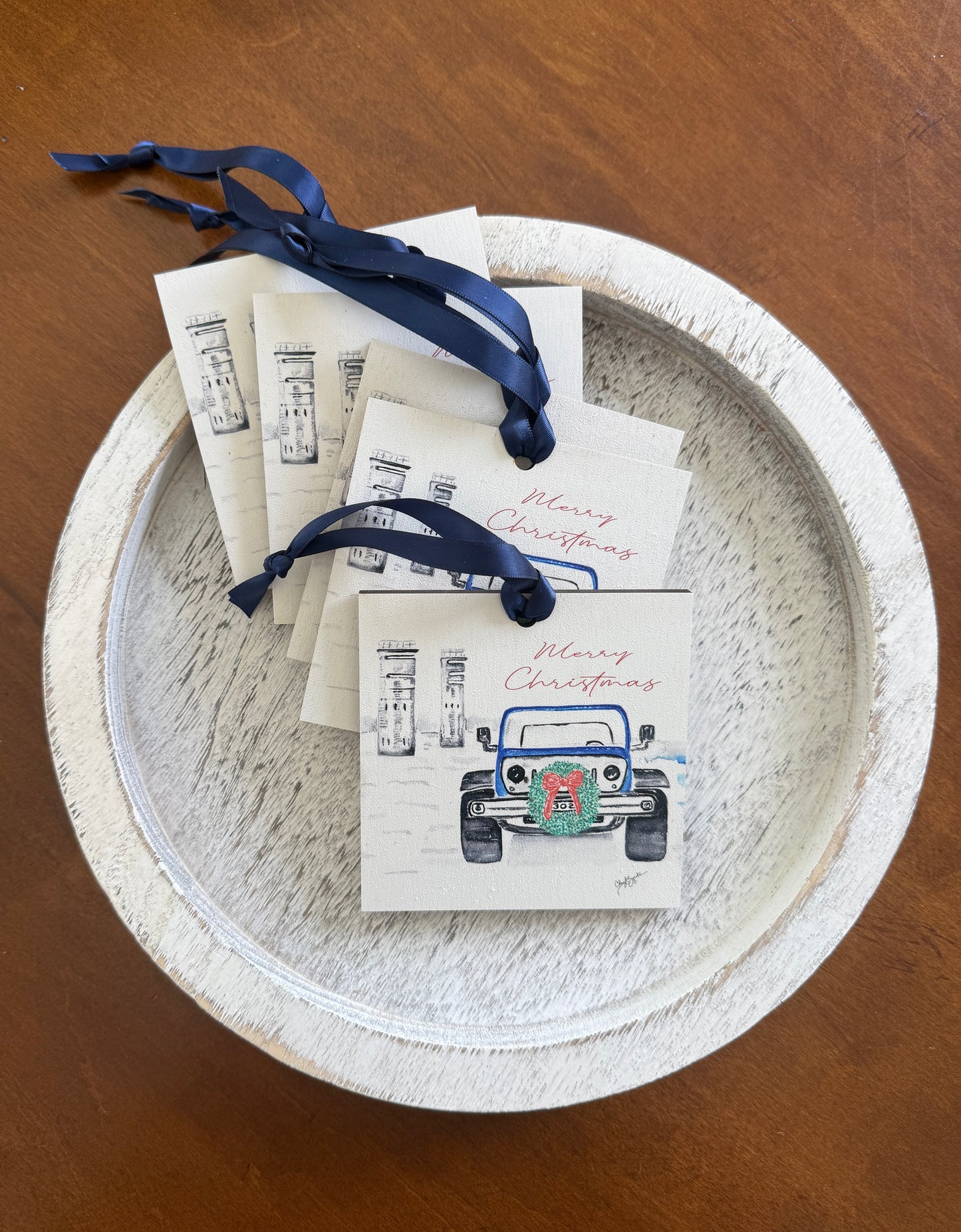 302 Jeep Wreath Towers Ornament