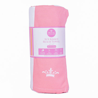 White/Pink/Apricot Sun Kissed  Beach Towel