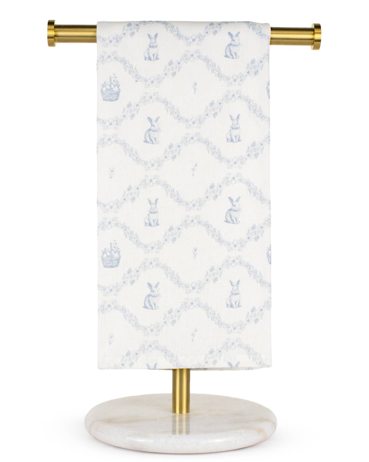 Morgan Bunny Hand Towel, White/Blue