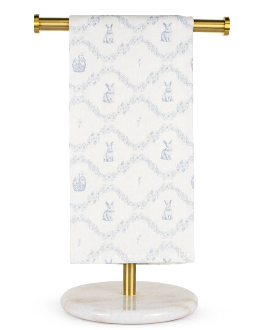 Morgan Bunny Hand Towel, White/Blue